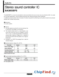 Datasheet BA3853 manufacturer Rohm