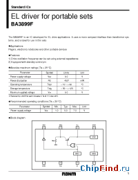 Datasheet BA3899 производства Rohm