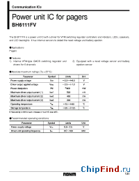 Datasheet BH6111FV производства Rohm