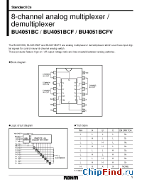Datasheet BU4051BC manufacturer Rohm