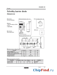 Datasheet RB520S-30 производства Rohm