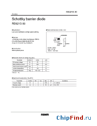 Datasheet RB521S-30 производства Rohm