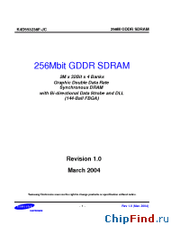 Datasheet K4D553238F-JC40 manufacturer Samsung