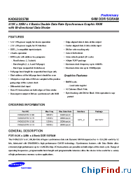 Datasheet K4D623237M-QC70 manufacturer Samsung