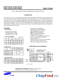 Datasheet K4E151611D-T manufacturer Samsung