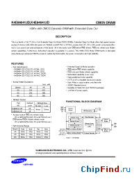 Datasheet K4E660412D manufacturer Samsung