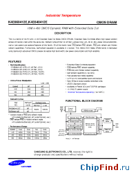 Datasheet K4E660412E-JP45 manufacturer Samsung