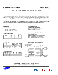 Datasheet K4F170111C manufacturer Samsung