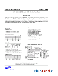 Datasheet K4F661612B-TC manufacturer Samsung