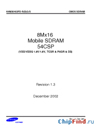 Datasheet K4M28163PD-RBG/S производства Samsung