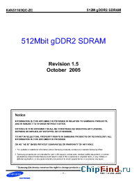 Datasheet K4N51163QC-ZC2A производства Samsung