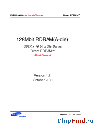 Datasheet K4R271669AM-CG6 производства Samsung