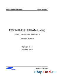 Datasheet K4R271669B производства Samsung