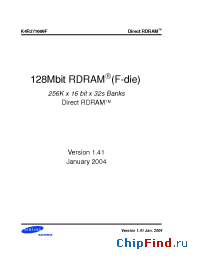 Datasheet K4R271669F производства Samsung