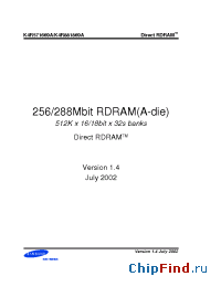 Datasheet K4R571669A-FbCcM8 производства Samsung
