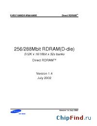 Datasheet K4R571669D-FCM9 производства Samsung