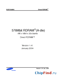 Datasheet K4R761869A-FCT9 производства Samsung