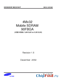 Datasheet K4S283233F-EE/N/I/P75 производства Samsung
