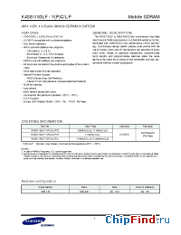 Datasheet K4S51153LF-Y(P)C/L/F1H производства Samsung