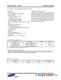 Datasheet K4S51153PF-YPF1L производства Samsung