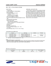 Datasheet K4S51163PF-YF производства Samsung