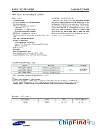 Datasheet K4S51323PF-MF75 производства Samsung