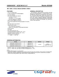 Datasheet K4S561633F-F1L производства Samsung