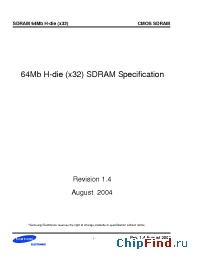 Datasheet K4S643232H-TL50 производства Samsung