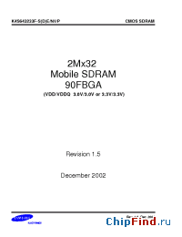 Datasheet K4S643233F-SE/N/I/P1L производства Samsung