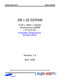 Datasheet K4S643234E-SE/N производства Samsung