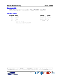 Datasheet K6F2016U3A-TI10 производства Samsung
