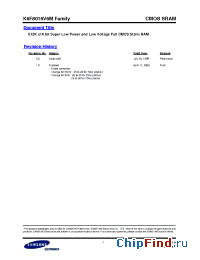 Datasheet K6F8016V6M-FF70 производства Samsung