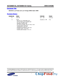 Datasheet K6T0808U1D-GB10 производства Samsung