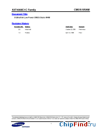 Datasheet K6T4008C1C-B производства Samsung