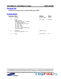 Datasheet K6T4008U1C-GB10 производства Samsung