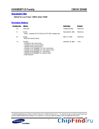 Datasheet K6X0808T1D-NF70 производства Samsung