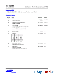 Datasheet K7A163600A-QC(I)25/16/14 производства Samsung
