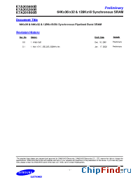 Datasheet K7A201800B-QC14 производства Samsung