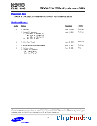 Datasheet K7A401800B-QC(I)16/14 производства Samsung