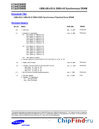 Datasheet K7A401809B-QI20 производства Samsung