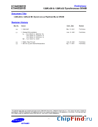 Datasheet K7A403201B-QC14 производства Samsung