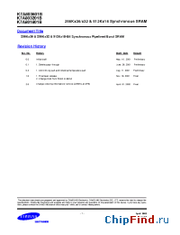 Datasheet K7A801801B-QI16 производства Samsung