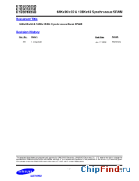 Datasheet K7B201825B-QI85 производства Samsung