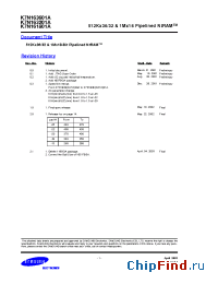 Datasheet K7N161801A-QC13 производства Samsung
