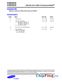 Datasheet K7N401801B-QI16 производства Samsung