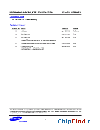 Datasheet K9F1608W0A-TCB0 производства Samsung