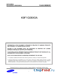 Datasheet K9F1G08U0A-F производства Samsung