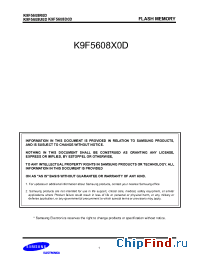 Datasheet K9F5608D0D-FIB0 производства Samsung