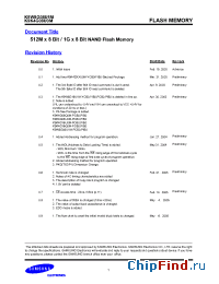 Datasheet K9K4G08U0M-Y,P производства Samsung