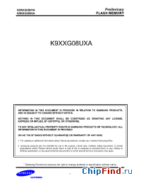 Datasheet K9K8G08U0A производства Samsung